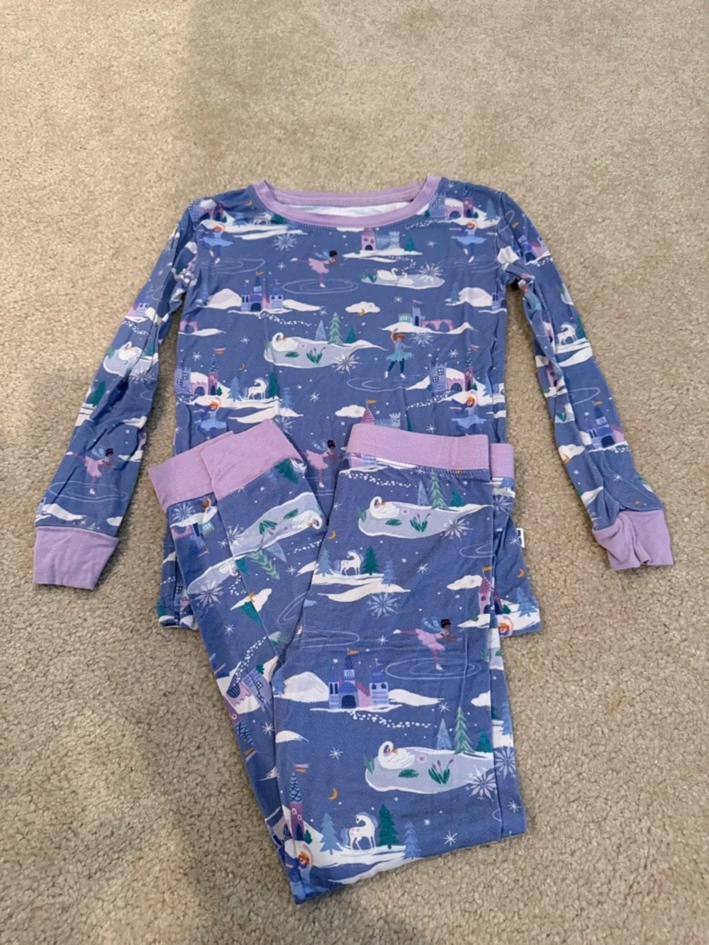 Little sleepies ice skating print